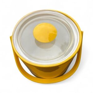 Vintage George Briard Yellow Ice Bucket with Handle